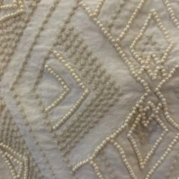 White Strapless Beaded American Eagle Outfitters Tank Top [Small] - Picture 3 of 5